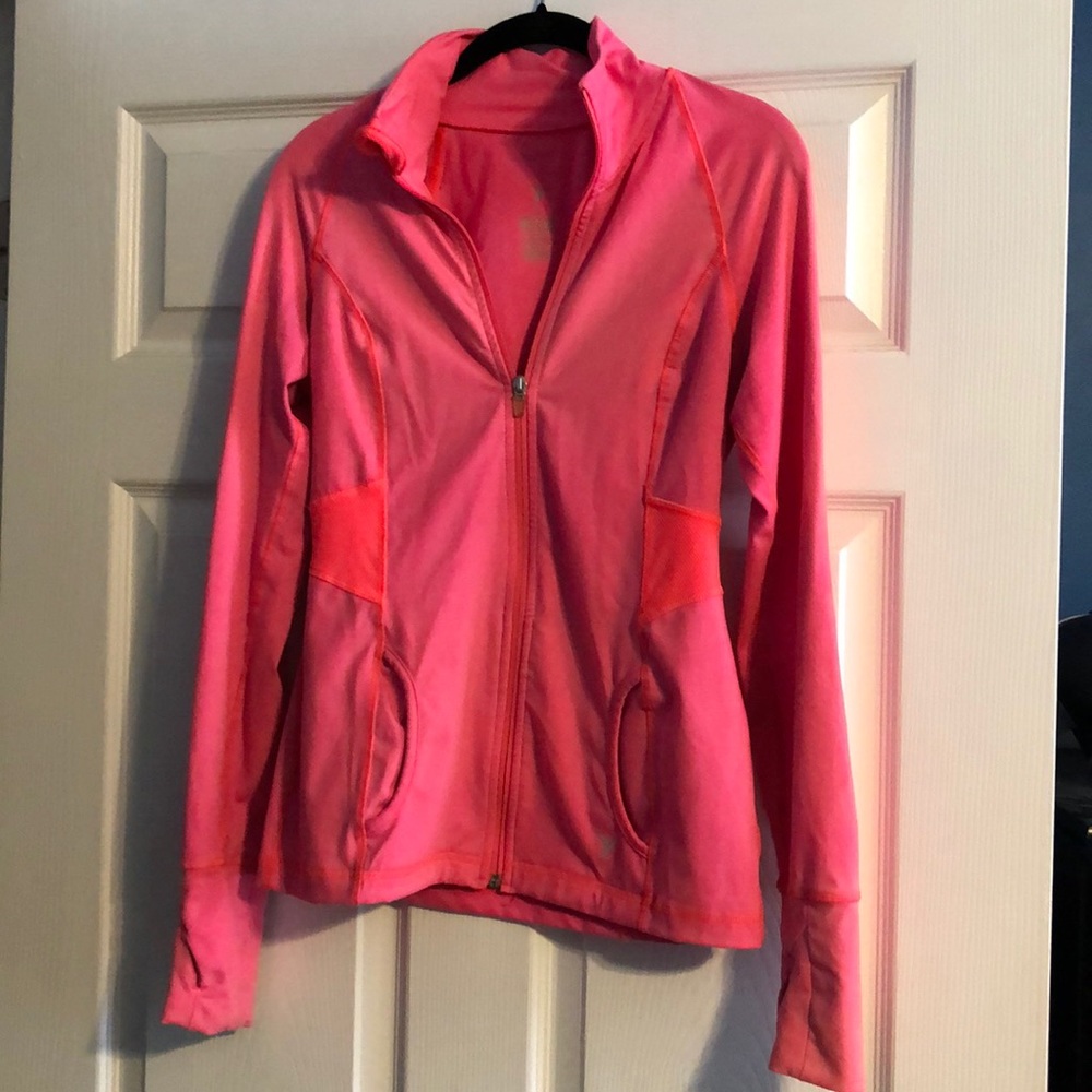 Neon pink athletic jacket